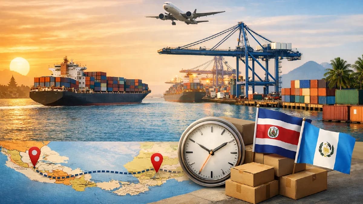 Tiempos de Envío desde China a Centroamérica Explicados