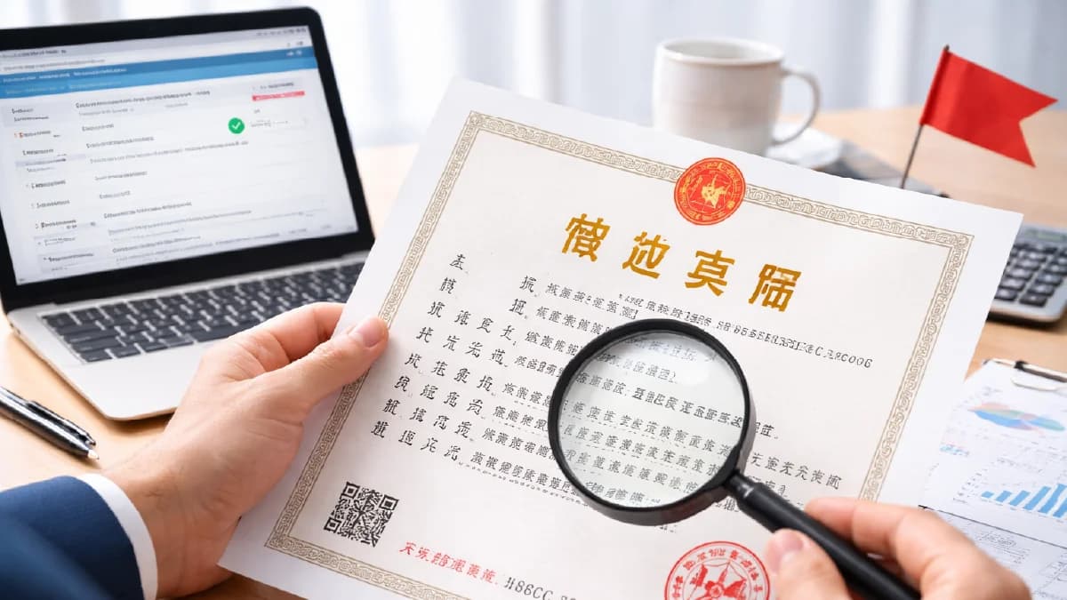 Cómo leer y verificar una Licencia de Negocio China