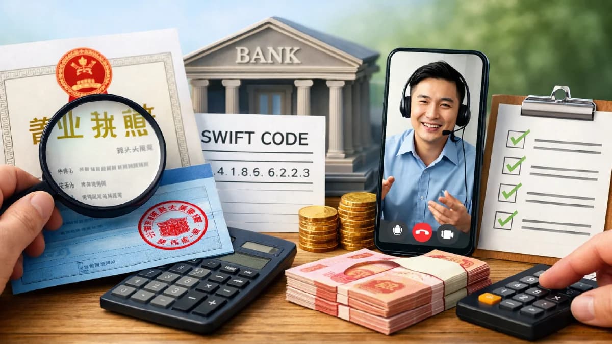 Cómo verificar cuentas bancarias de proveedores chinos paso a paso